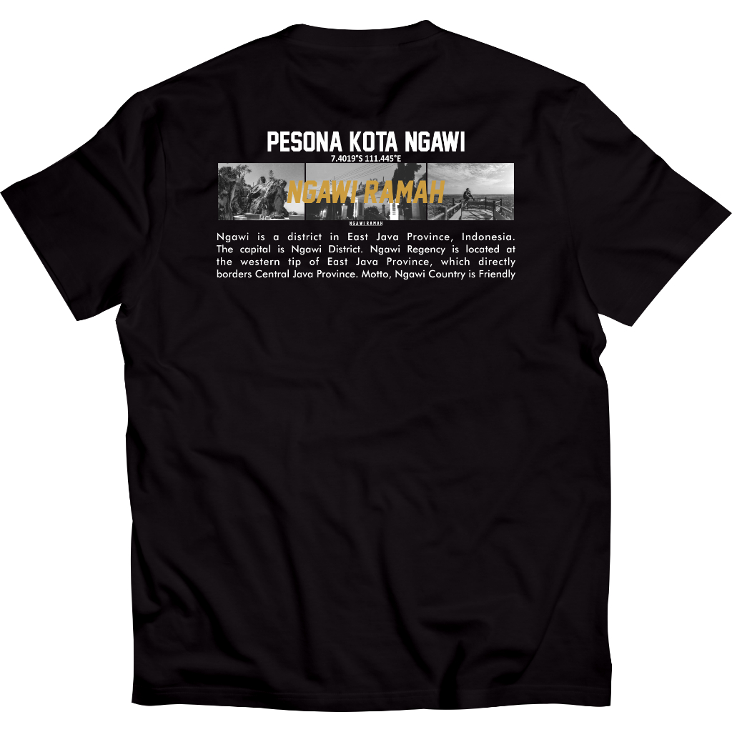 Kaos Pesona Kota Ngawi Tshirt Ngawi Ramah