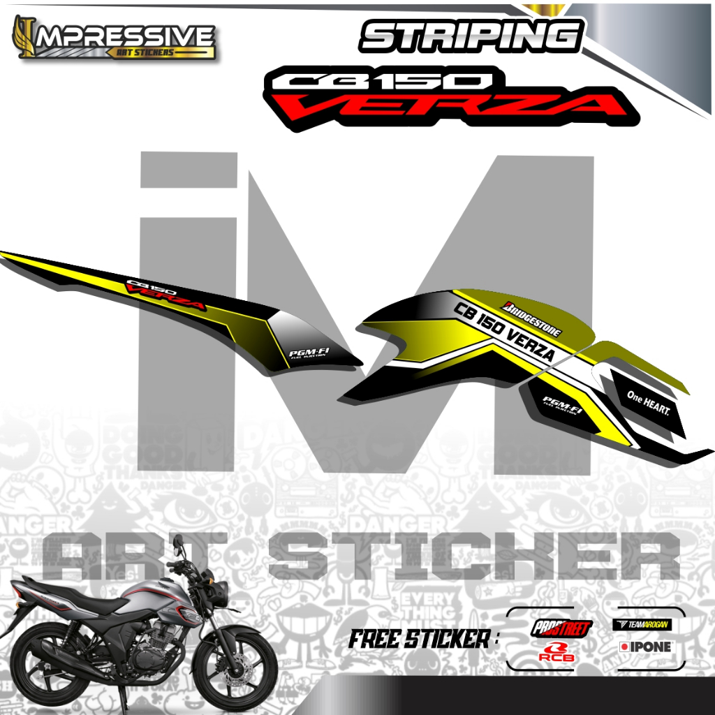 STRIPING STICKER CB 150 VERZA - STRIPING CB 150 VERZA - HONDACB 150 VERZA CV03