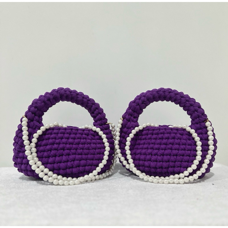 Cloud Mini Bag - Tas Rajut Mini - Tas Wanita - Tas Selempang - Tas Korea - Tas Lucu | by Crochet Cor