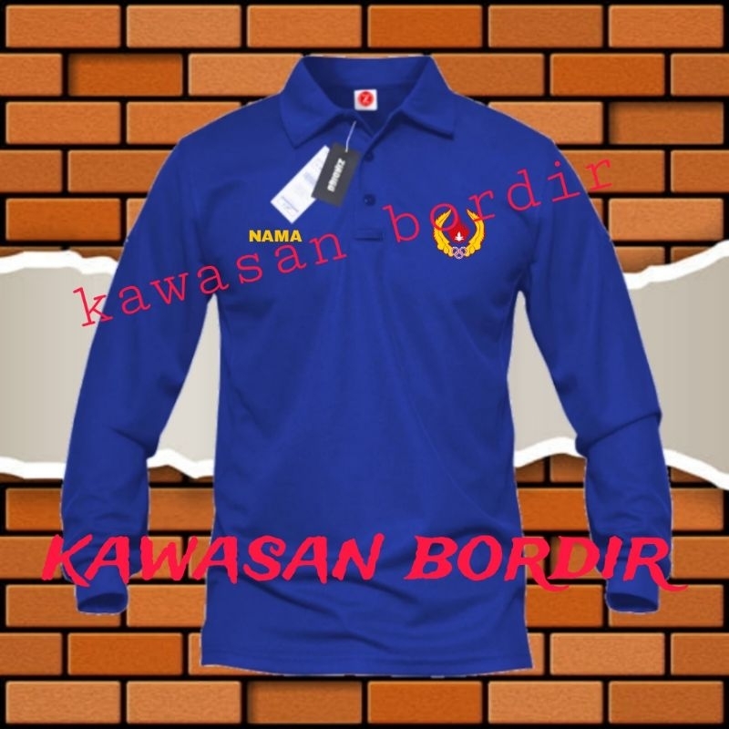 Terbaru polo shirt KONI kaos KONI seragam KONI baju KONI bisa custom tulisan Full bordir..