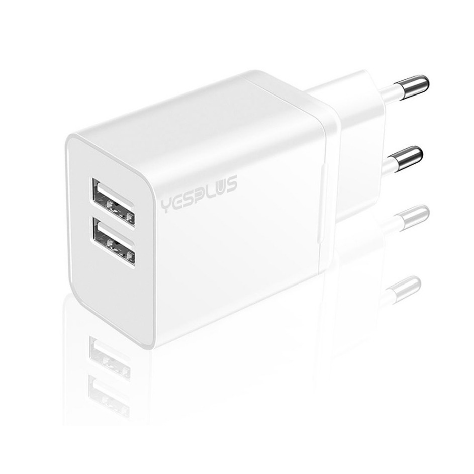el baru Batok Adaptor YESPLUS YS116 Quick Charge 2 USB 3A Output Original Garansi 1 Tahun i Premium