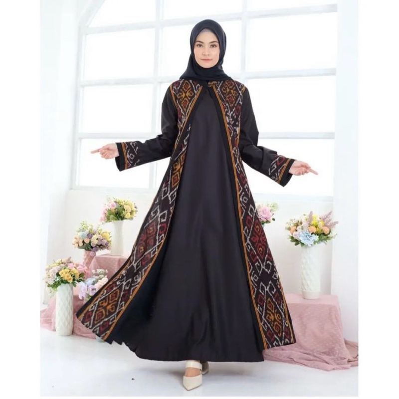 gamis tenun-gamis lebaran-kombinasi toyobo A01