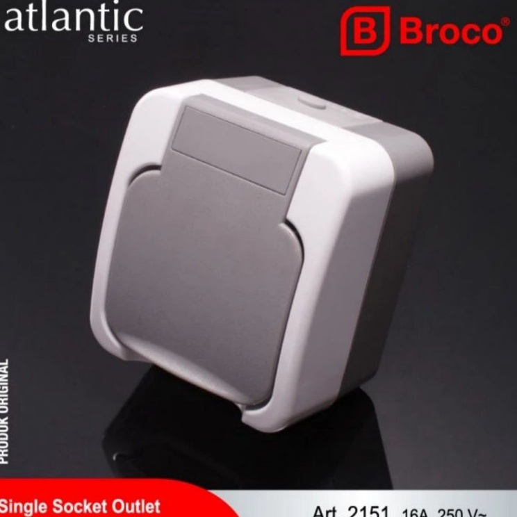 CMM STOP KONTAK TUTUP OUT BOW BROCO  STOP KONTAK TUTUP TEMPEL TEMBOK BROCO ATLANTIC 2151