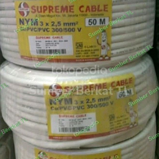 Best Produk Kabel Supreme 3x25 NYM Potongan Meteran 3 x 25 Per Meter u Produk Premium