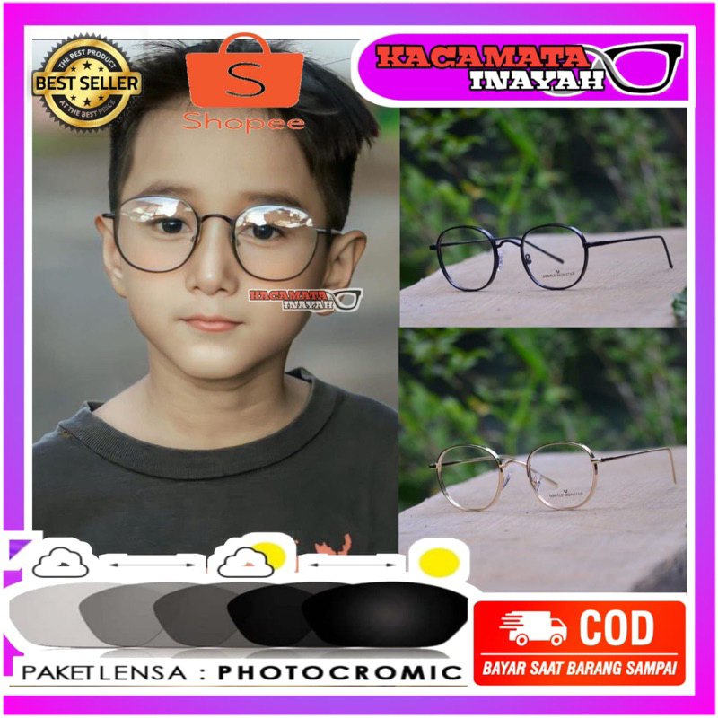 KACAMATA ANAK BLUERAY ANTI RADIASI | KACAMATA ANAK MINUS | KACAMATA ANAK PHOTOCROMIC ANTI RADIASI | 