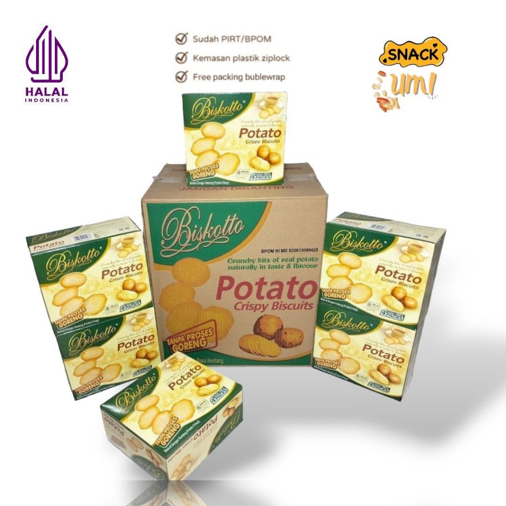 

Potato Biscuit Biskotto chips Crispy / Seaweed / Biskuit Kentang ORIGINAL