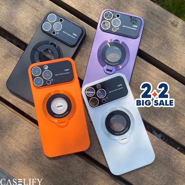 CASELIFY MagStands case Iphone 11 12 13 14 15 Plus Pro Max  Case MagSafe Premium Elegant dengan Fitu