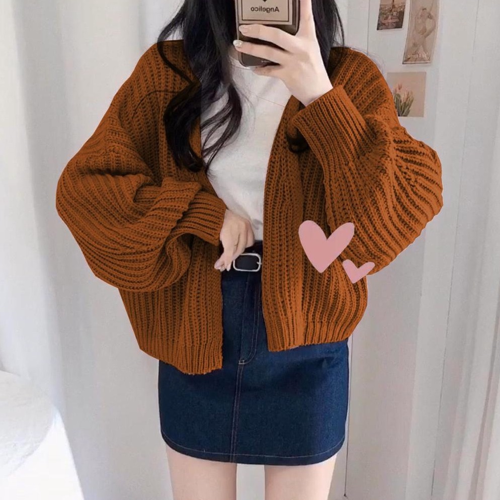 Terbaru TFS  Cardigan Outer Rajut Hazel Oversize Bigsize OOTD Jumbo Premium  Sweater Rajut  Gardy Ca