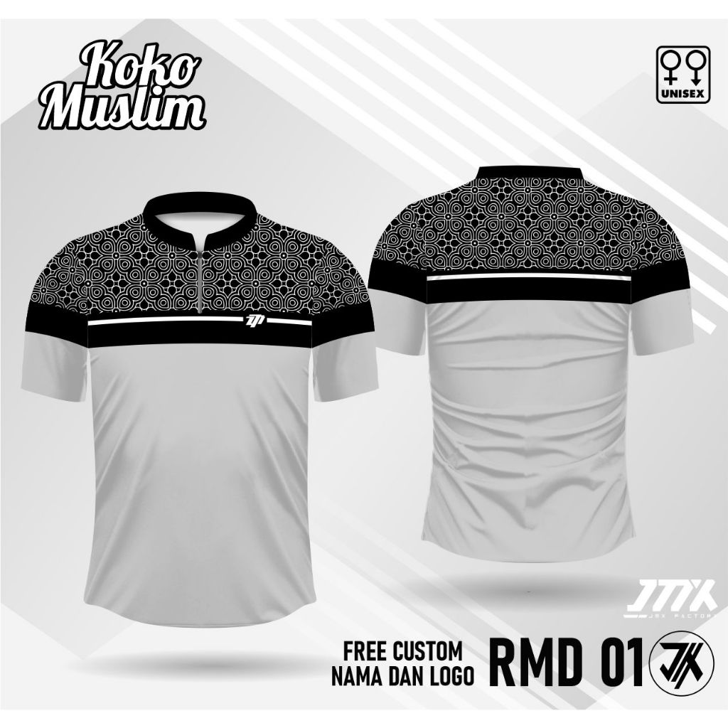 baju koko muslim kaos koko pria jersey islami pria bahan drifit premium