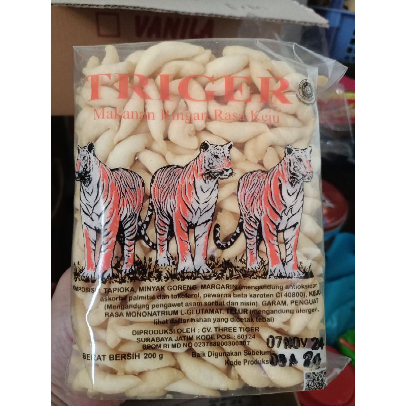 

Bidaran keju tigerKemasan Pack 200gr