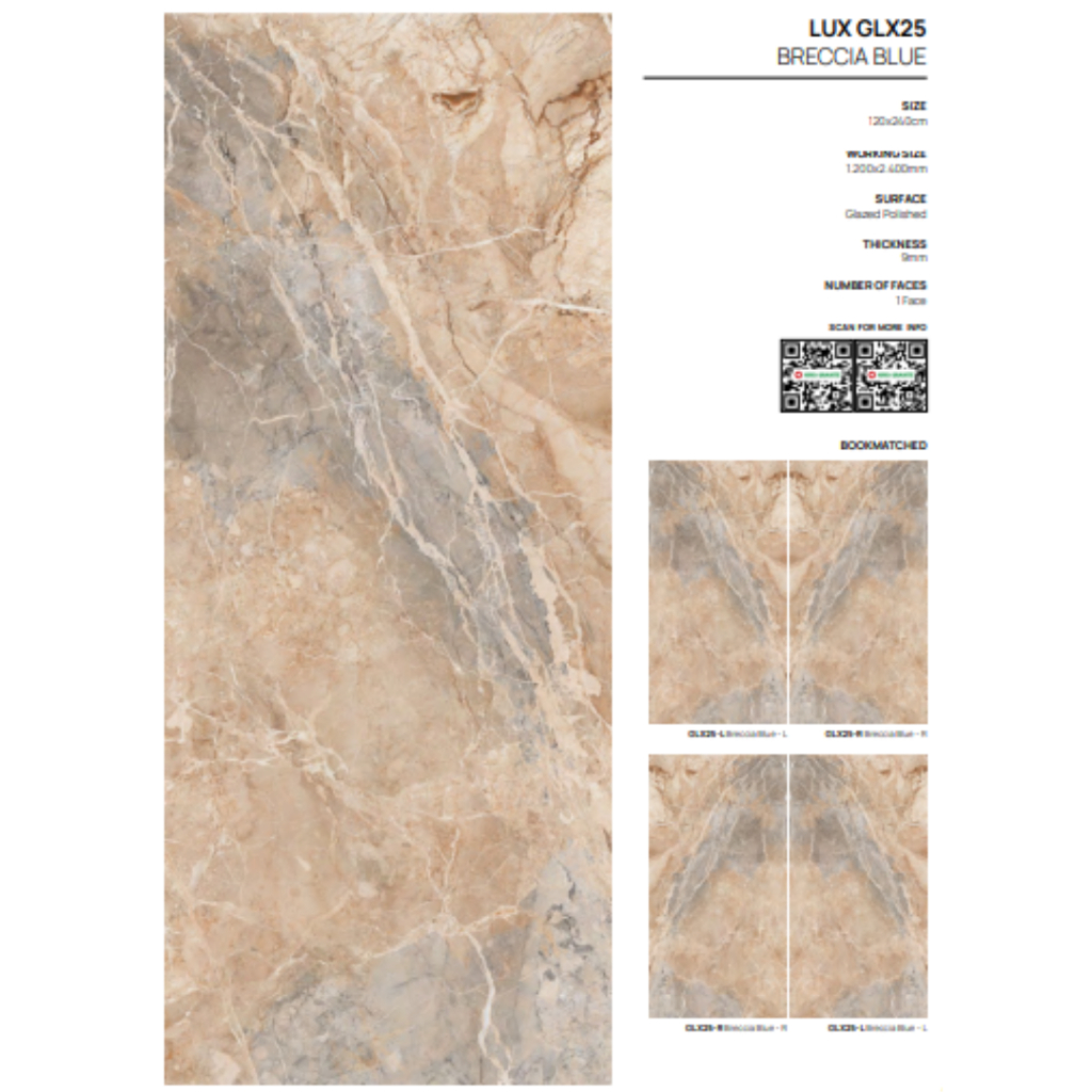 GRANIT BIG SLAB UKURAN 120X240 BY NIRO GRANIT breccia blue