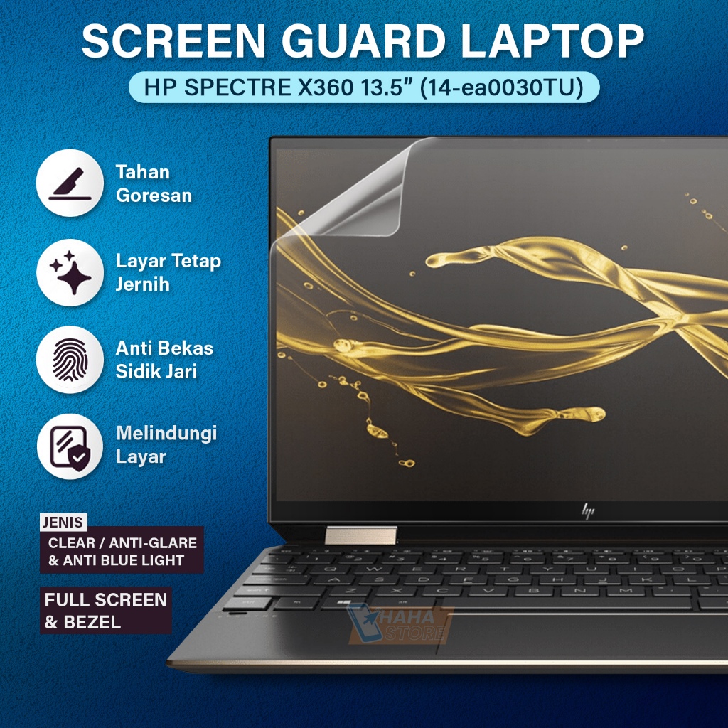 Anti Gores HP Spectre X360 13.5 13-ea0030TU ea1027tu Laptop Screen Guard Matte Glare Blue Pelindung 