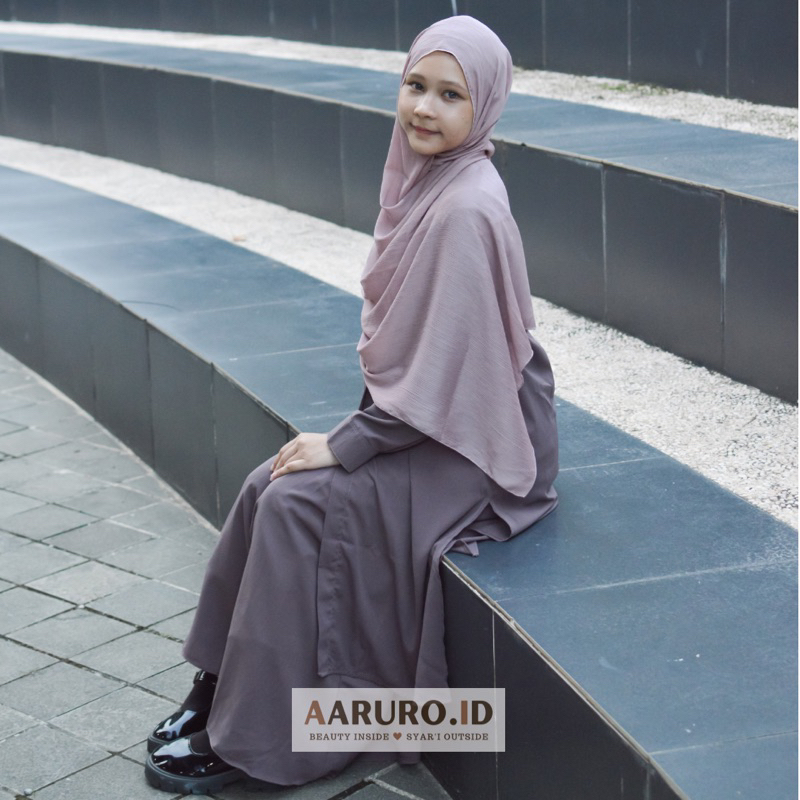 BIANCA SET TUNIK & ROK | Tunik Polos One Set | Woolpeach Premium | Aaruro.id