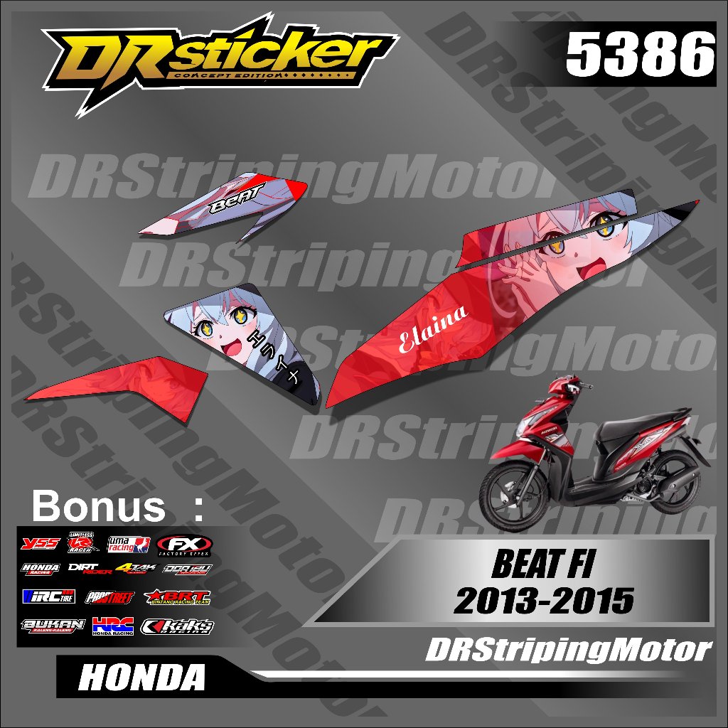 STRIPING BEAT FI 2013-2015 / STRIPING BEAT DESAIN TERBARU STIKER BEAT 2013-2015 STRIPING MOTOR MATIC