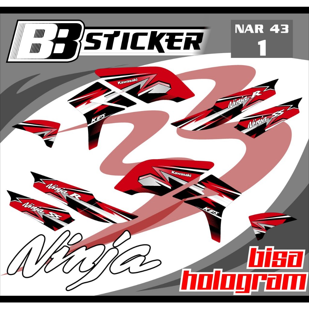 STRIPING PREMIUM Kawasaki Ninja R Ninja SS BISA HOLOGRAM List Sticker Variasi Nar 43