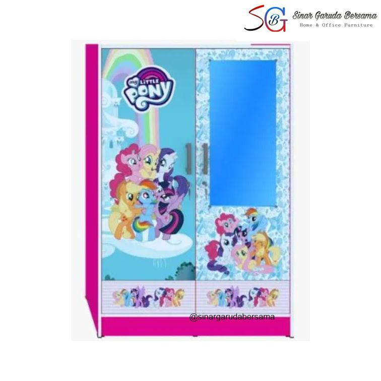 LEMARI PAKAIAN ANAK PEREMPUAN LITTLE PONY / LEMARI PAKAIAN BL 120 ANAK CEWEK KARAKTER LITTLE PONY
