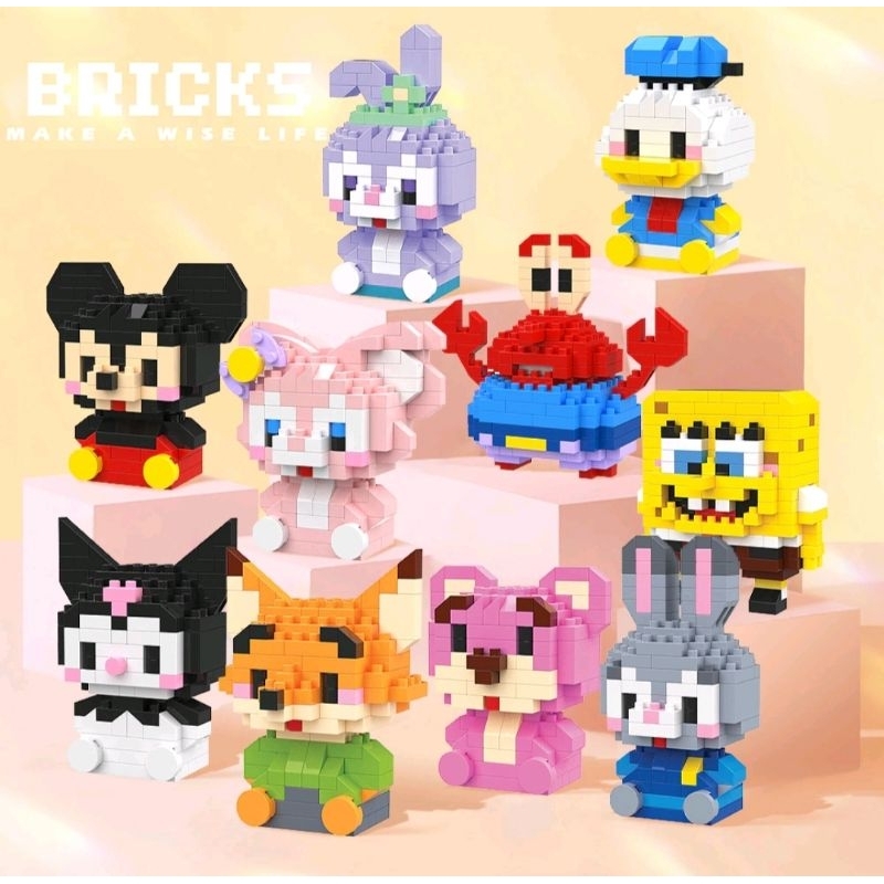 Lego Brick / Nano Block Karakter Kartun / Lego Brick Mini
