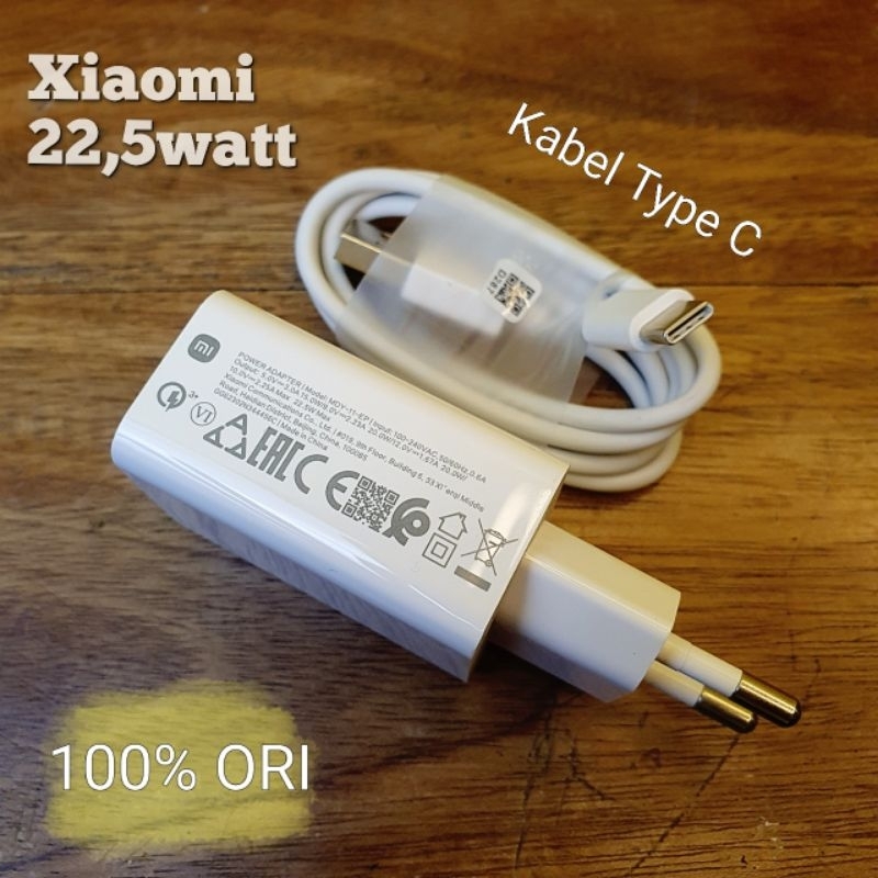 Charger Xiaomi pocof1,f2,note 6pro Fast Charging 22,5watt Original 100% Copotan HP(second) Type C