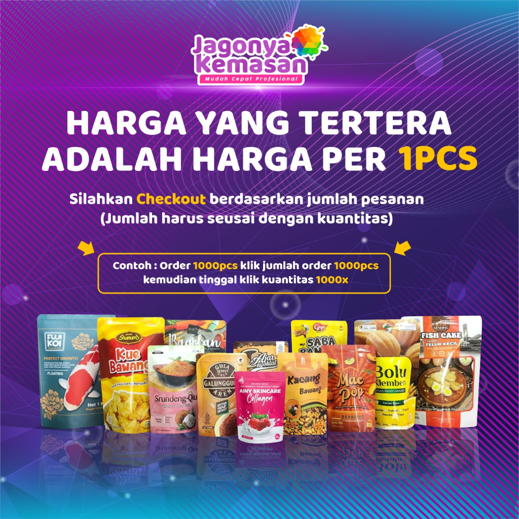 TAMBAHAN PENUTUP KLIP ZIPPER/ZIPLOCK KEMASAN STANDING POUCH