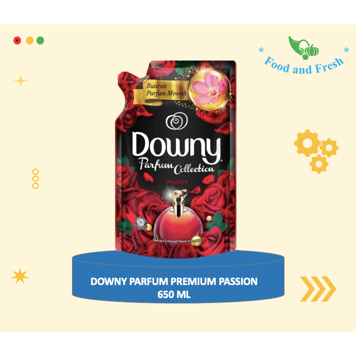 Downy Premium Parfum Passion Pewangi dan Softener 650 Ml