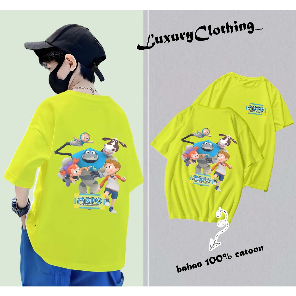 Luxury Baju Kaos anak Arpo The Robot bahan premium