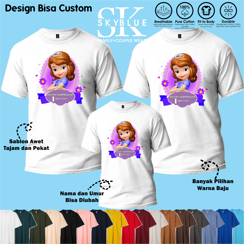 BERGARANSI  Baju Kaos Couple Keluarga | Kaos Family Ultah ulang tahun happy birthday Anak | Kaos Pri