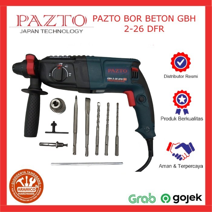 Rotary Hammer Pazto GBH2-26 DFR 3 Fungsi GBH 2-26 GBH 2 26