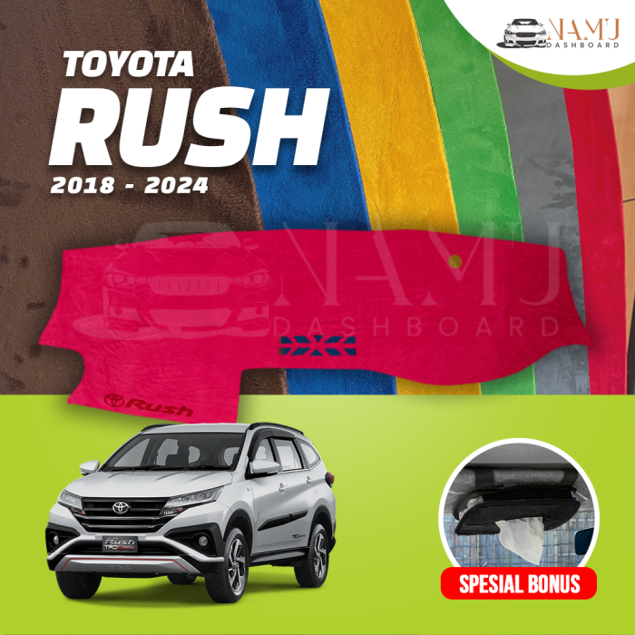 ALAS BULU DASHBOARD MOBIL NEW RUSH - COVER KARPET PELINDUNG DASBOR TOYOTA 2018 2019 2020 2021 - 2024