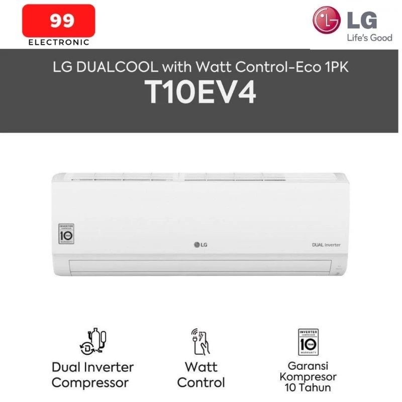 AC 1 PK INVERTER LG T10EV4/ SMART INVERTER LG/ LOW WATT