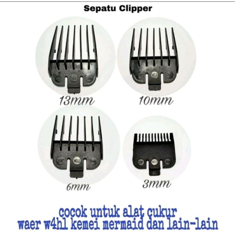 Sepatu set clipper guard clipper uk 1 - 4  dan no 5 - 8 wmark / kemei / wahl