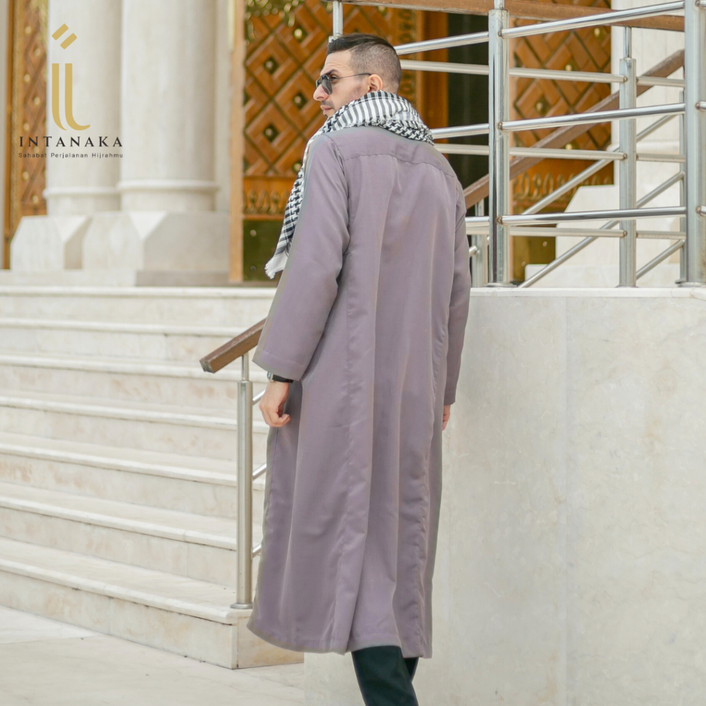 Jubah koko maze pria gamis couple sarimbit lebaran umrah intanaka kurta syari abaya hitam arab dubai