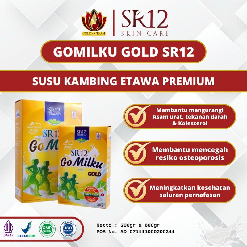 

COD ✅ GOMILKU GOLD SR12 PREMIUM Susu kambing etawa Asli atasi Nyeri pegal linu kesehatan tulang dan tubuh