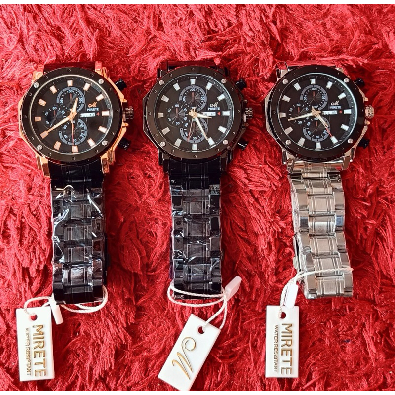 JAM TANGAN PRIA MIRETE RANTAI STAINLIS STILL ORIGINAL SPORT TAHAN AIR_JAM TANGAN PRIA  // JAM TANGAN