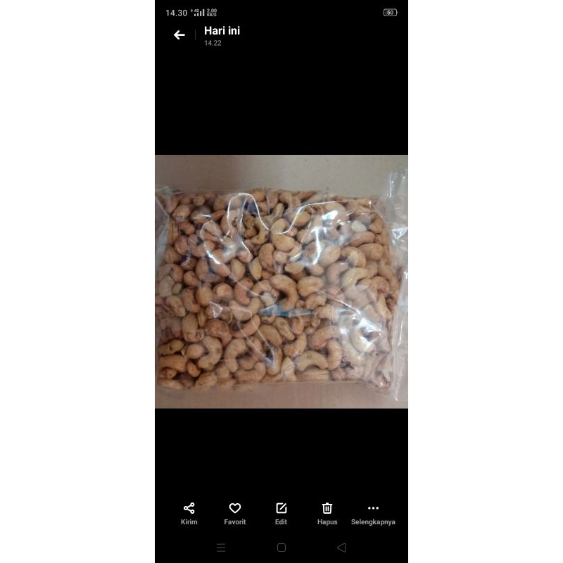 

KACANG METE RENYAH ORIGINAL 250 gram