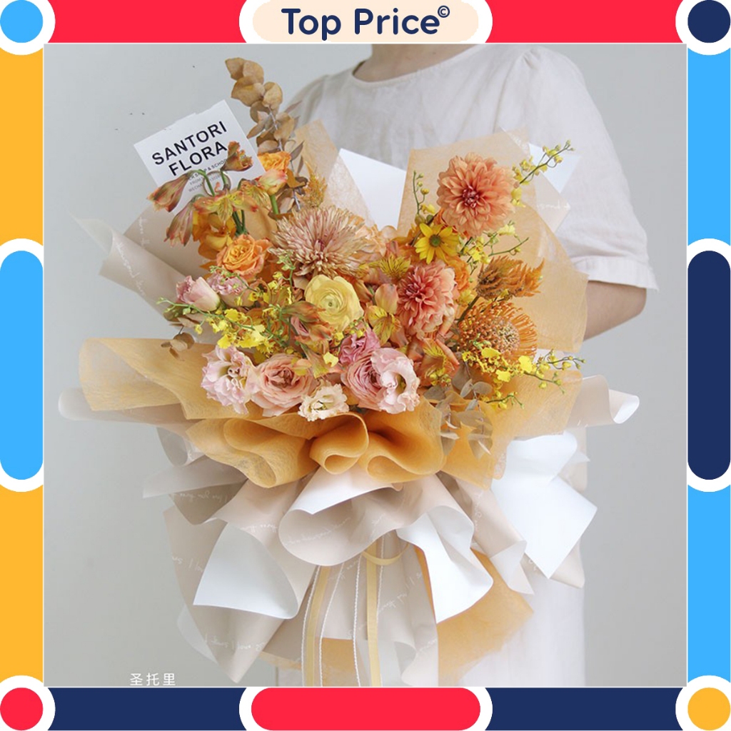 

20 PCS Kertas Buket Bouquet Kertas Bunga Wrapping Paper Lembaran KB26