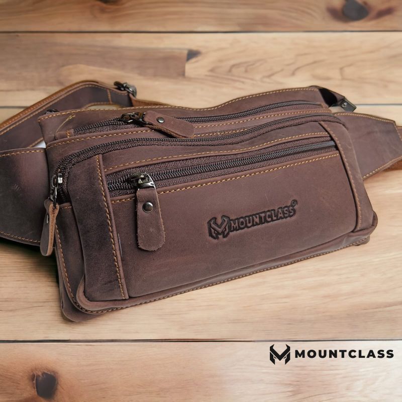 Tas Selempang Pinggang Pria Kulit Asli Waistbag cowok