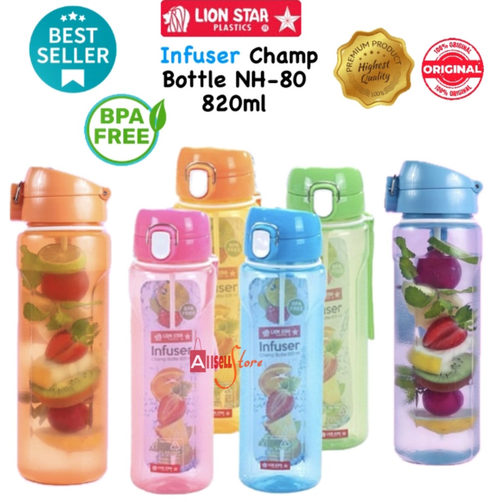 ( BISA COD ) PROMO Lion Star Botol Infuser NH-80 820 ml / Bottle Minum Infuse Lemon Jeruk Saring / B