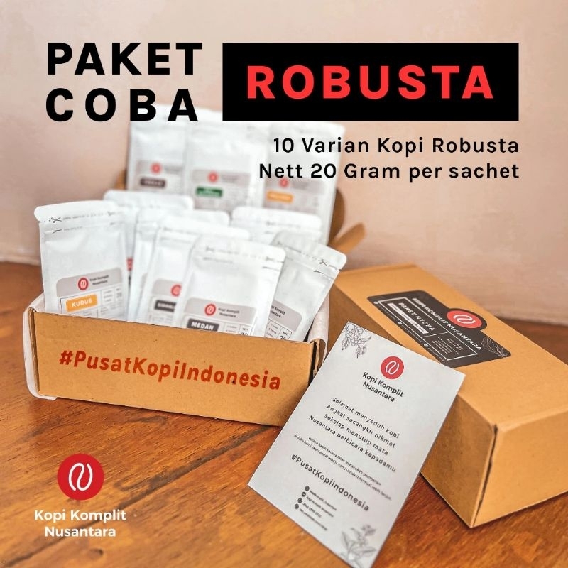 

PAKET COBA 10 VARIAN KOPI ROBUSTA KOPI KOMPLIT NUSANTARA - 200G