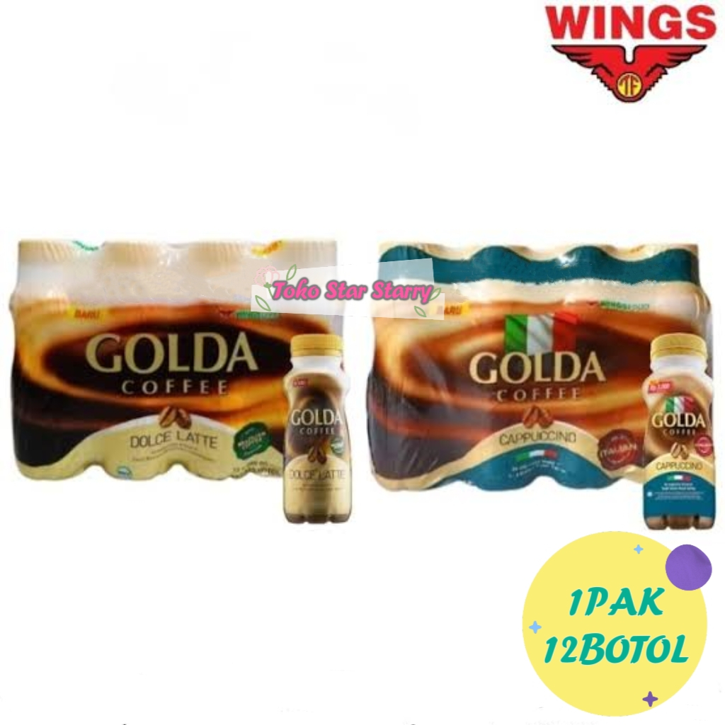 

[Instant] Golda Coffee Dolce Latte Botol 200 ml x12 Siap Minum 200ml Kopi viral Susu Milku Susu UHT Coffeee Viral Coffee Golda