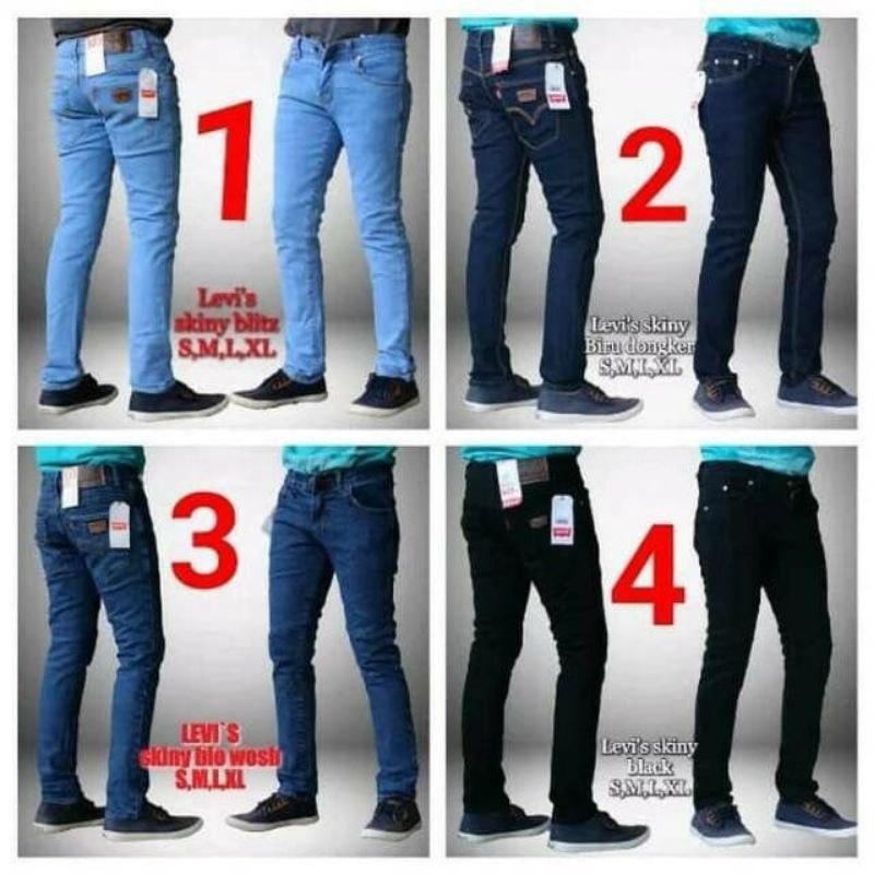 Jeans slim fit pria