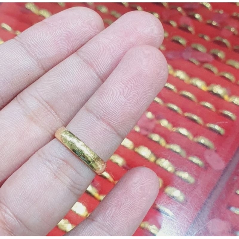 Cincin Emas Asli Model Polos 24 Karat