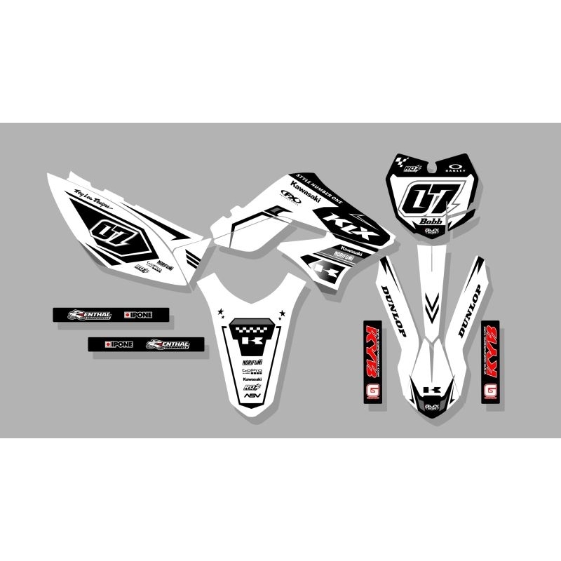 DECAL CUSTOME KAWASAKI KLX TIPE S PUTIH LIMITED DECAL