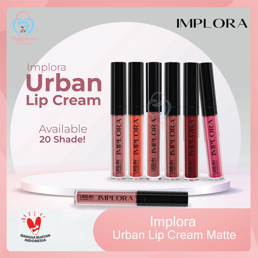 IMPLORA Urban Lip Cream Matte - Lipcream Lipstik Matte Cair Ringan Tahan Lama