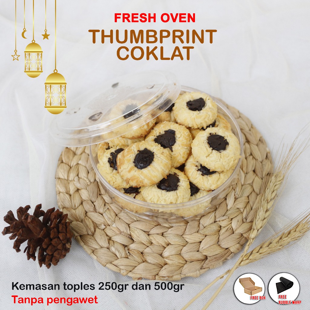 

kue kering Kue Lebaran kue Thumbprint coklat