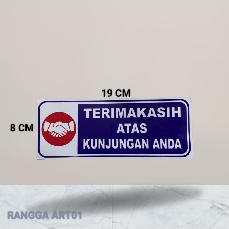 

Stiker Terimakasih atas kunjungan anda UK 19 CM × 8 CM