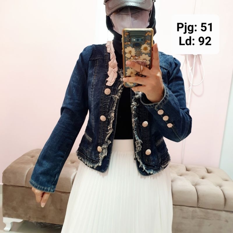 Emu Outer Jeans Denim Lengan Panjang Wanita