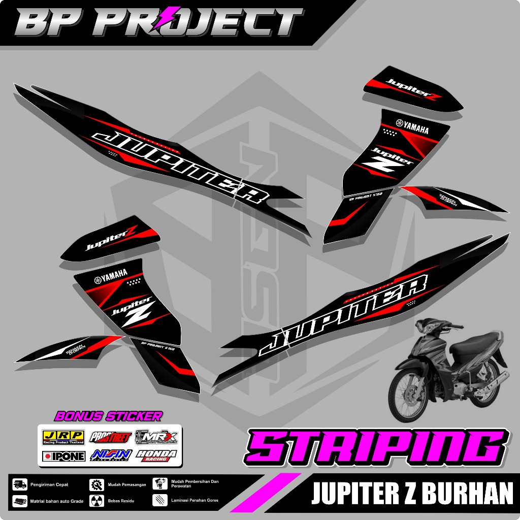 STICKER STRIPING JUPITER Z LAMA BURHAN - STICKER MOTOR LIST VARIASI MOTOR YAMAHA JUPITER Z BURHAN