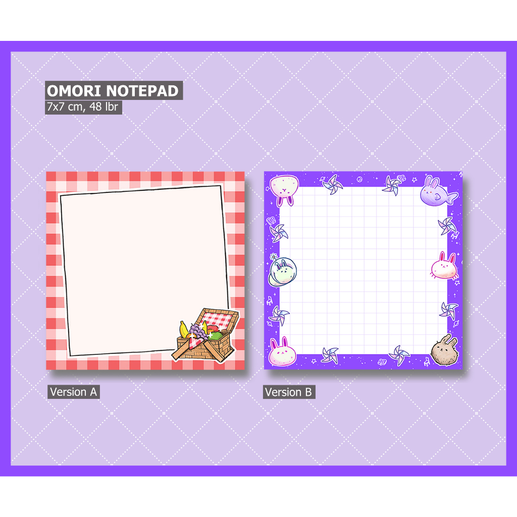

[READY STOCK] OMORI Notepad / Memopad - free stiker