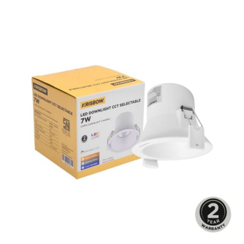 Krisbow Lampu Downlight Led 7 Watt Cct Selectable