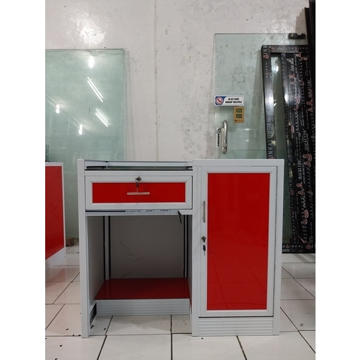 Meja Kasir Aluminium Minimalis 80 x 90 new